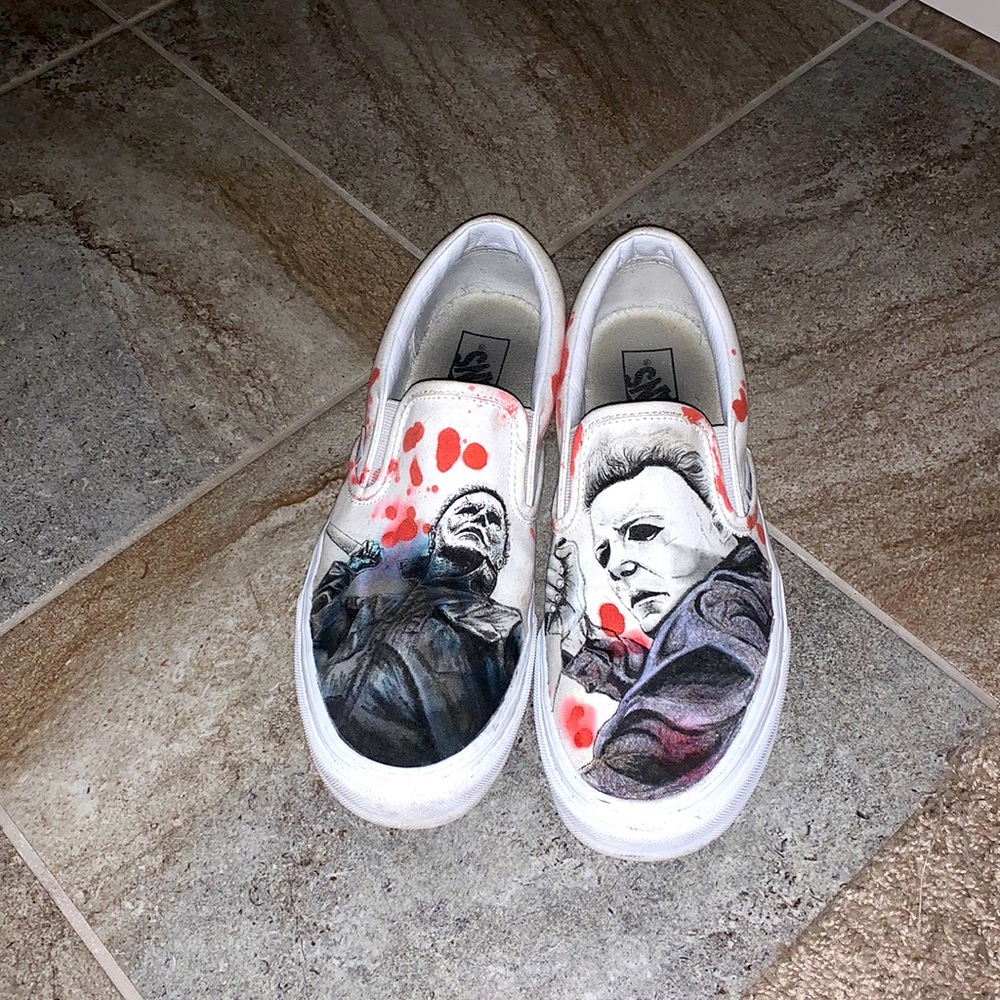 Custom Michael Myers VANS size 10 (one of one)